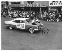 Santa Rosa Boys Club Junior Drill Team car in Rose Parade