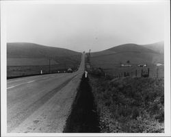 Coast Highway 1 between Valley Ford and Bodega Bay, California, Apr. 29, 1957