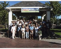 iWalk Sebastopol participants at the Sebastopol Plaza gazebo, Aug. 29, 2009