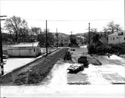 Building A Street parking lot, Petaluma, California, 1949