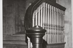 Banister and staircase at the Burdell Ranch residence