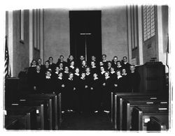 Choir at Methodist Church of Petaluma, California, about 1960