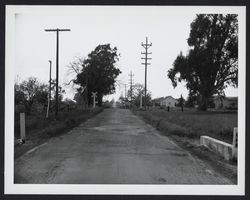 Bellevue Road looking west from 200' east of railroad tracks