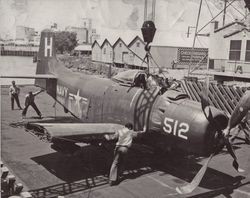 Crash of Douglas Skyraider airplane, Petaluma, California, about 1945