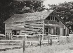 Unidentified barn on the Sonoma Coast--possibly the Call Ranch, Fort Ross, California, about 1980