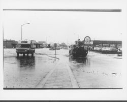 Flooding on East Washington Street, Petaluma, California, 1982