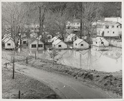 1954 flood near center of town, Guerneville, California