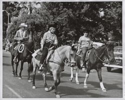 Participants in the mounted parade at the Valley Moon Vintage Festival