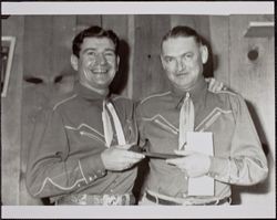 Installation of Redwood Rangers officers at Gori's Tavern on Main Street, Guerneville, California, 1952