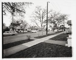 Looking east on Sonoma Ave. from E Street, Santa Rosa, California, 1961