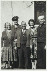 Peter P. Girolo family pose for their photograph during Wold War II at the Girolo home in Santa Rosa, California, 1944