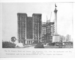 Saint Francis Hotel and Annex, San Francisco, Cal., after the earthquake and fire, April 18, 1906