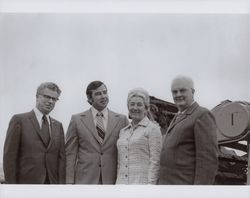 Principal speakers at ground breaking ceremony for Washington Square Shopping Center, Washington Square Shopping Center, Petaluma, California, 1972