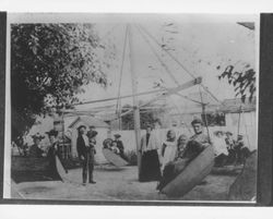 Swing ride at a fair, Petaluma, California, about 1885