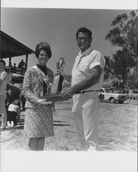 Hugh Codding and District Three Dairy Princess, Shirley C. Mello, Petaluma, California, 1967