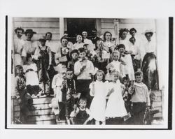 Children with American flags