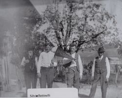 Silvio Bettinelli and friends, Petaluma, California, photographed between 1910 and 1920