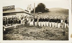 Dedication of plaque at town of Bodega