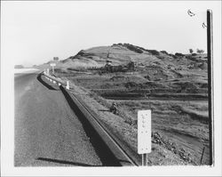 Highway 101 south over Petaluma River, Petaluma, California, about 1973