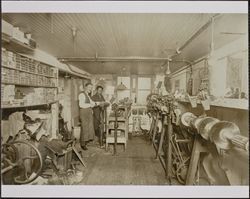 Shoe manufacturing and repair shop, Petaluma, California, about 1925