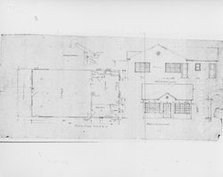 Architectural plans for an unidentified Santa Rosa commercial building, about 1920