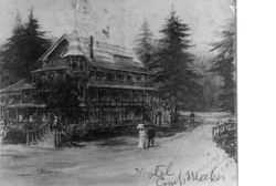 Pen and ink drawing of Hotel Rusticano., Camp Meeker, California, 1903