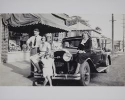 Cincera family and others in front of Cincera's Restaurant, Petaluma, California, 1930s