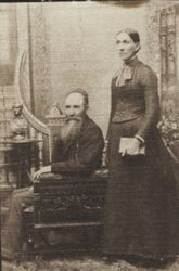 Portrait of James R. Russ and wife Melinda Matilda