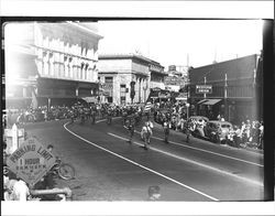 Marching units in the Labor Day Parade, Petaluma, California, 1941