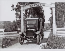 Entry into Kastania Ranch, 4412 Kastania Road, Petaluma, California, in the 1920s