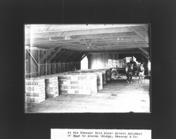 At the Steamer Gold dock direct shipment of eggs to Alaska by Dodge, Sweeney & Co