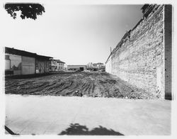 Clearing area in 400 block between 4th and 5th Streets for a parking lot, Santa Rosa , California, 1964