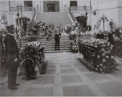 Funeral service of the murdered San Francisco police detectives, committed by the Howard Street Gang, San Francisco, California, December 1920