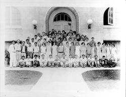 Geyserville Union High School students in front of the school