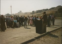 Groundbreaking ceremonies for the Petaluma Marina, Petaluma, California, August 1988