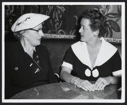 Librarian Ruth Hall with Bette Davis, Santa Rosa, California, September 12, 1955