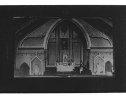 Interiors of unidentified Sonoma County, California churches, 1890-1990