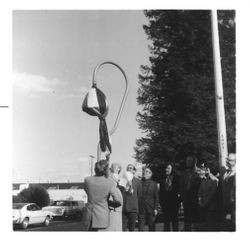 Unveiling the Mission Trail Bell in Petaluma, California, 1977