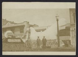 Nulaid and Petaluma chicken floats on Main Street, Petaluma, California, 1925