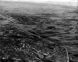 Aerial view of Petaluma area