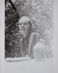 Frances J. Matson at a picnic in Sonoma County, California, 1930s