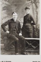 Portrait of George Urton Hefner and May Ruth Urton about 1880