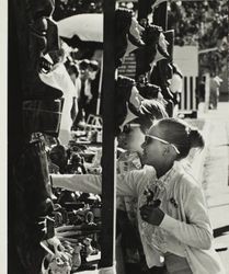 Souvenir shoppers at the Sonoma County Fair, Santa Rosa, California, July 17, 1964