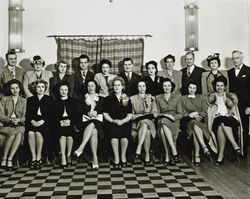 Employees of the Santa Rosa J.C. Penney posing for a group photograph, about 1947