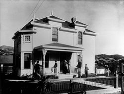 Bosworth family on the porch of their home