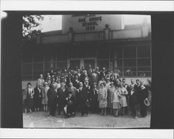 Group celebrating the 75th anniversary of Oak Grove School, Graton, California, 1929