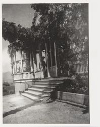 Front porch of "Belleview," residence of the McNear family, in Petaluma, California, about 1910