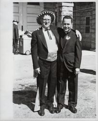 Festival President Maysonnave and Padre Eugene Burnett at the Valley of the Moon Vintage Festival