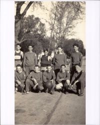 Saint Vincent's Academy basketball team with coach Art Spolini, Petaluma, California , January 14, 1932