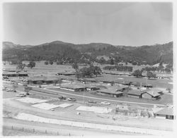 Aerial view of the Oakmont Central Activity Center and the Oakmont Golf Course, Santa Rosa, California, 1964